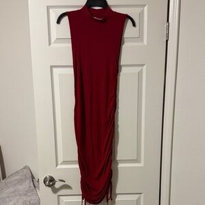 BB Dakota by Steve Madden Burgundy Midi Dress